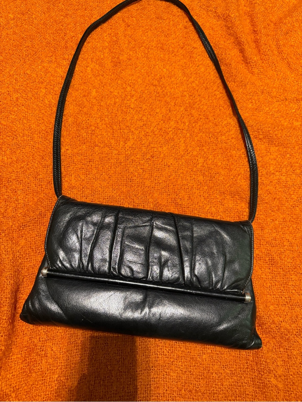 Black Leather Shoulder Bag